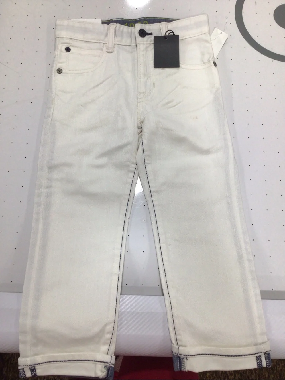 GAP Kids Cream Straight-Leg Jeans